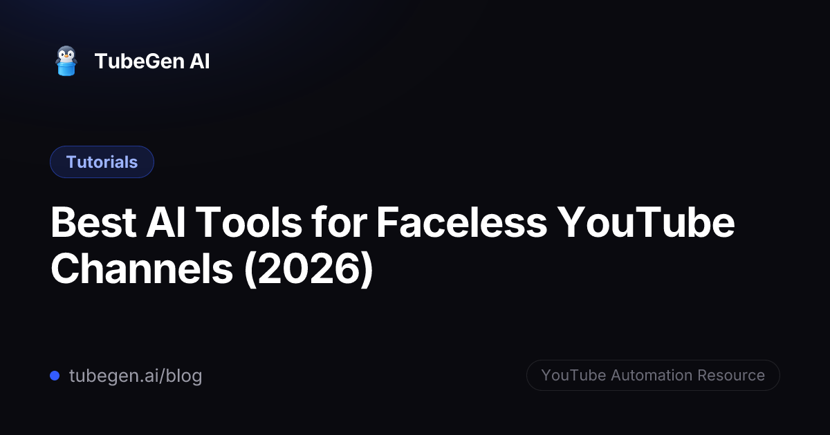 Faceless YouTube Tools: The 2026 Stack Compared
