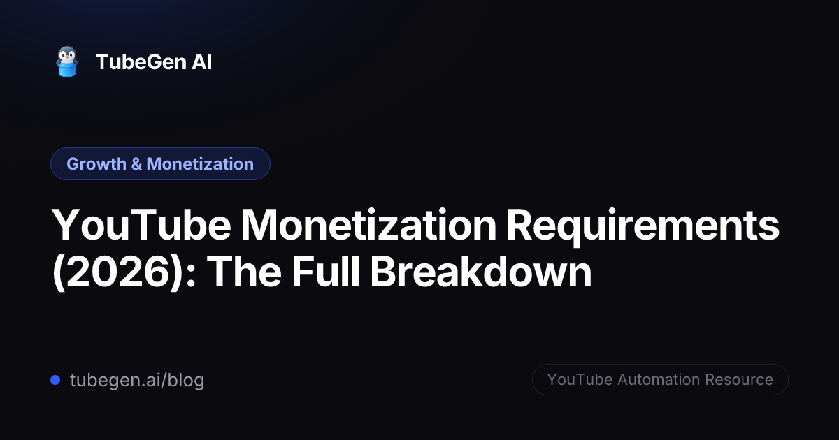 YouTube Monetization Requirements (2026)